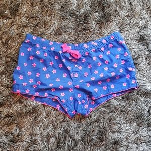 Blue and pink star sleep shorts